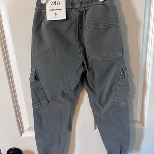 NWT Zara Boys Gray Cargo Pants- Sz 6